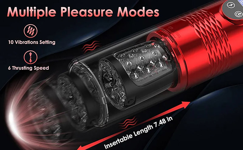 Lovesvibe 10 vibration 6 thrusting automatic male masturbators with lcd display 28