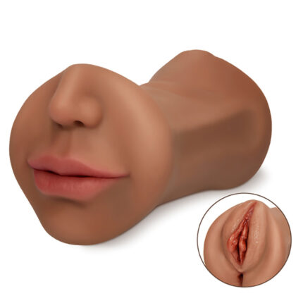 Lovesvibe 3 Channel Mouth Vaginal 3D Realistic Texture Pocket Pussy 7.4 Inch