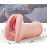 Lovesvibe Double Channel Vagina Anal Realistic Pocket Pussys for Men 6.9 Inch