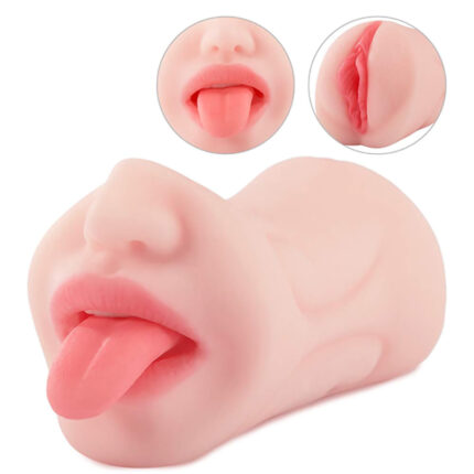 Lovesvibe Realistic Pocket Pussy Soft Lifelike fake pussy with Teeth and Tongue 5.9 Inch