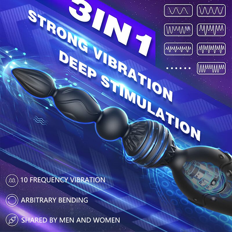 Lovesvibe 10 Powerful Vibration Modes Anal Beads App Remote Control Anal Vibrator for Anus Stimulation