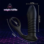 Lovesvibe 10 Vibration 3 Thrusting Anal Vibrator with Penis Ring & Remote Control for Prostate Stimulation