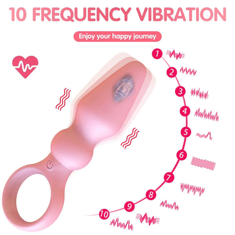 Lovesvibe 10 Vibration Modes Anal Beads Dildo Anal Plug Vaginal Balls for Solos & Couple Plays