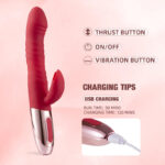 Lovesvibe 5 Thrusting 10 Vibration Heating Rabbit Vibrator - Clitoris & G-Spot Stimulation