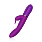 Lovesvibe 7 Clapping Vibrating Modes Rabbit Vibrator Soft Ribbed Head Clitoral Stimulator