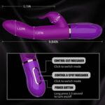 Lovesvibe 7 Clapping Vibrating Modes Rabbit Vibrator Soft Ribbed Head Clitoral Stimulator