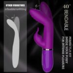 Lovesvibe 7 Clapping Vibrating Modes Rabbit Vibrator Soft Ribbed Head Clitoral Stimulator