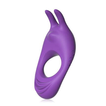 Lovesvibe 9 Vibrating Men's Silicone Rabbit Cock Ring for Penis Stimulation