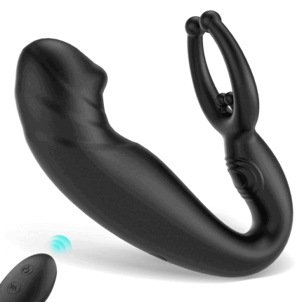 Lovesvibe Blackhead Rotating Beads 9 Vibration Three-Turn Thread Male Prostate Massager