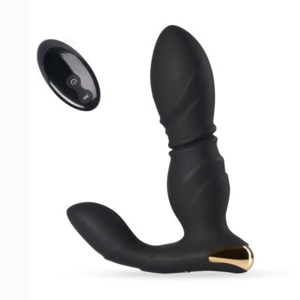 Lovesvibe High Frequency 8-Speed Anal Vibrator with Thrusting, Remote Control for Solo & Couple Play