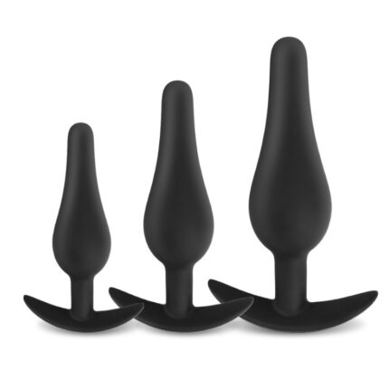 Lovesvibe Portable Pointy Head Butt Plug Kit Lover Toys for Anales Sex Games Toys - 3 PCS