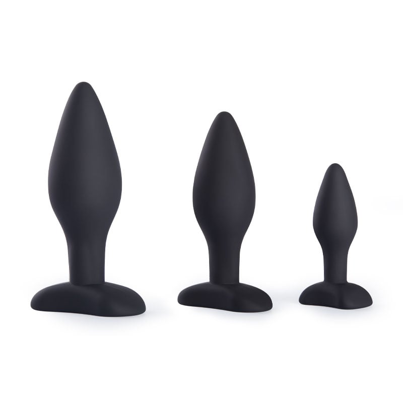 Lovesvibe Silicone Anal Training Butt Plug Set for Anal Training and Beginners - 3 Sizes