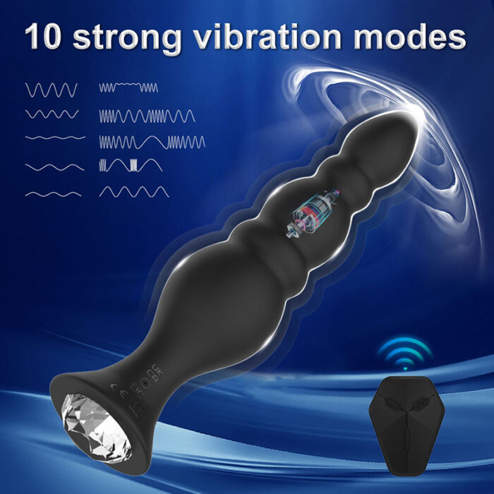 Lovesvibe vibrating anal beads wireless remote control anal plug for prostate stimulator