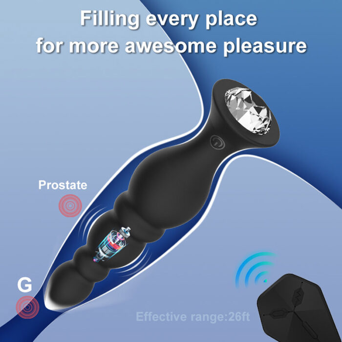 Lovesvibe vibrating anal beads wireless remote control anal plug for prostate stimulator