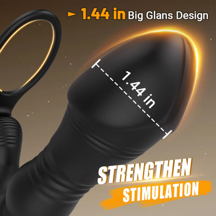 Spy 8 vibrating telescopic prostate massager with 1. 44 inch glans waterproof anal vibrator