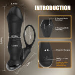 Spy 8 Vibrating Telescopic Prostate Massager with 1.44 Inch Glans Waterproof Anal Vibrator