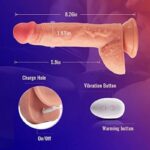 8.26 Inch 8 Vibration Thrusting Rotation Heating Realistic Dildos with Remote Control