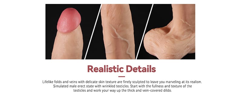 8. 7 inch lifelike texture big realistic dildo sex toys for women men with suction cup