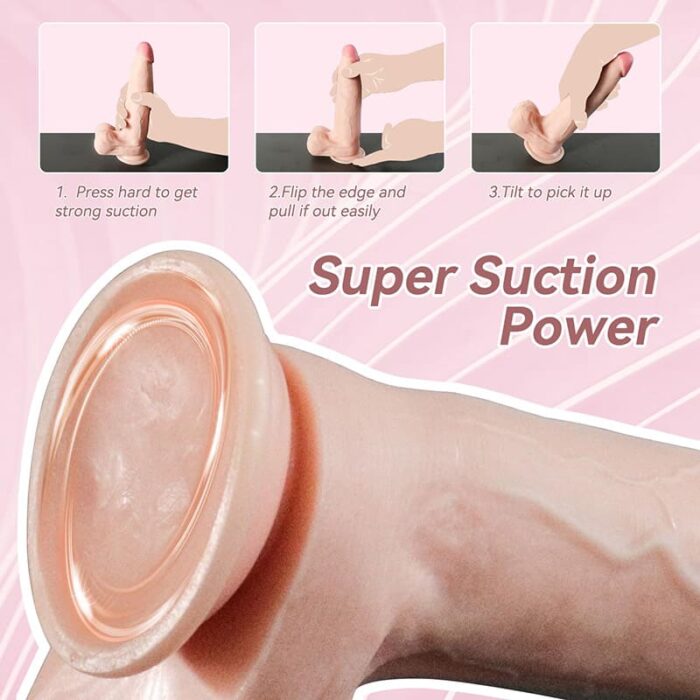 8. 7 inch lifelike texture big realistic dildo sex toys for women men with suction cup