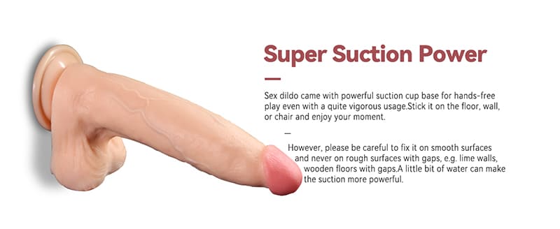 8. 7 inch lifelike texture big realistic dildo sex toys for women men with suction cup