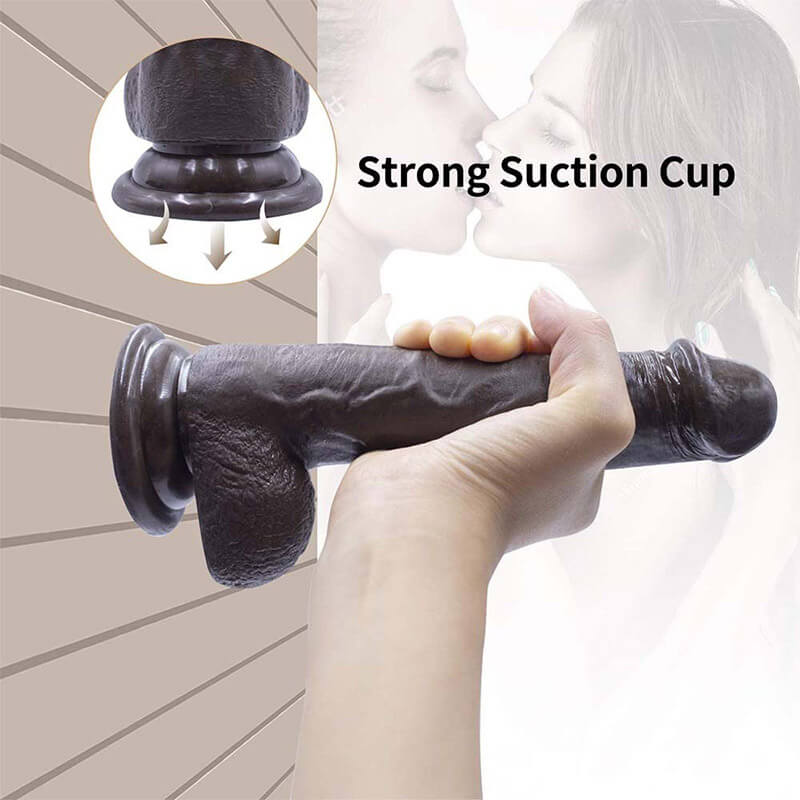 7.6 Inch Black Strap-On Dildo with Realistic Silicone Dong for Pegging and Lesbian Fun