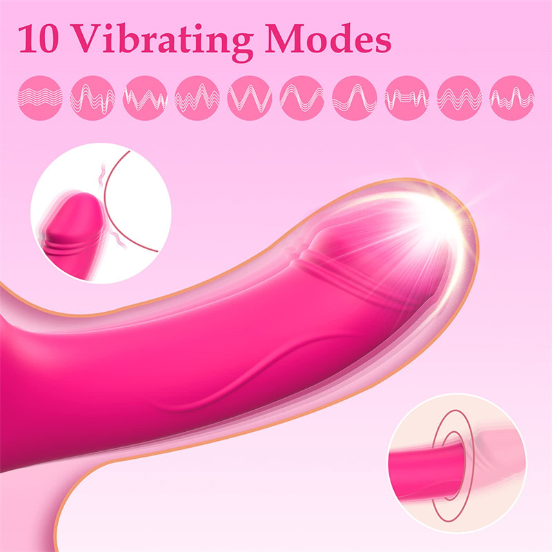 Lovesvibe 10 Vibration Double Ended Dildo with Remote Control, 3 Motors for Women Lesbians