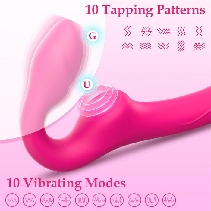 Lovesvibe 10 vibration double ended dildo with remote control, 3 motors for women lesbians