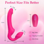 Lovesvibe 10 Vibration Double Ended Dildo with Remote Control, 3 Motors for Women Lesbians