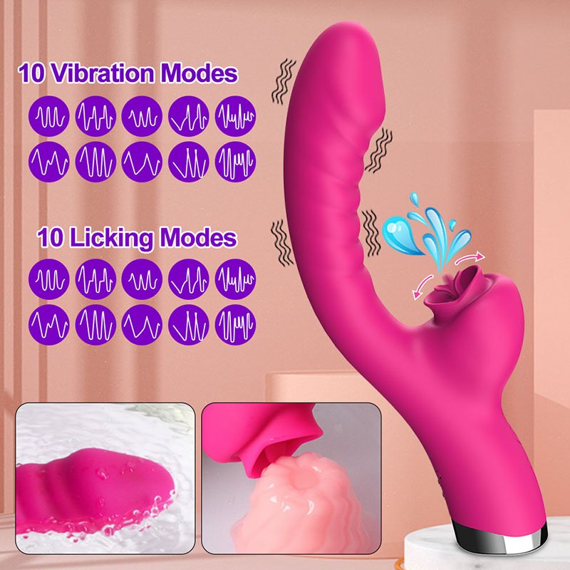 Lovesvibe 10 vibration nipple toy tongue licking women g spot clitoral stimulator