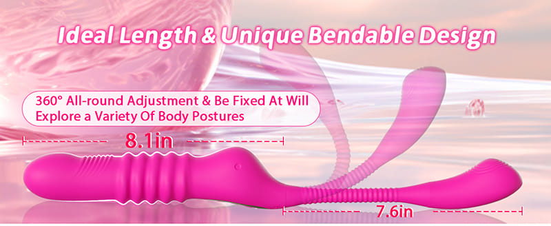 Lovesvibe 10 vibration tapping 3 rotation bendable strapless dildo for couples & lesbians