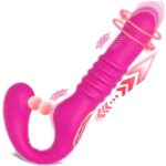 Lovesvibe 10 Vibration Tapping 3 Rotation Bendable Strapless Dildo for Couples & Lesbians