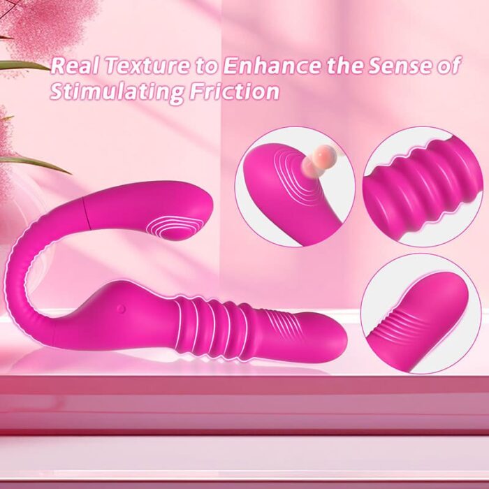 Lovesvibe 10 vibration tapping 3 rotation bendable strapless dildo for couples & lesbians