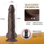 Lovesvibe 6 Thrusting 10 Vibrating Waterproof Realistic Dildos with Suction Cup Base