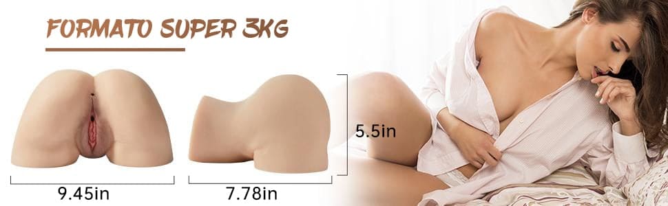 Lovesvibe 6. 8lb double labia female realistic butt sexy sex doll masturbator