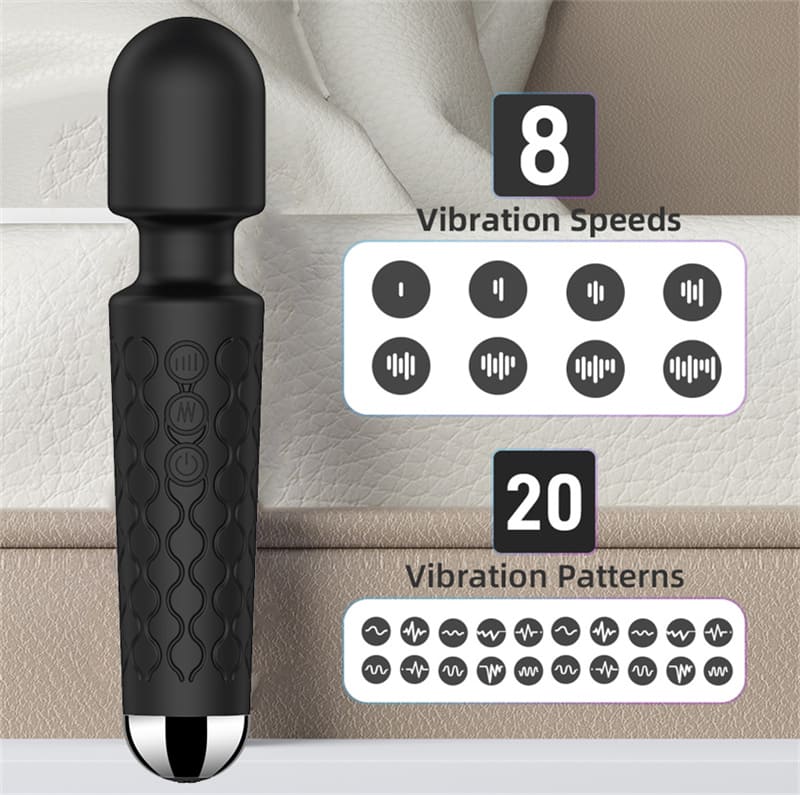 Lovesvibe Magic Wand Vibrator with 20 Powerful Vibration Modes for G-Spot Stimulation