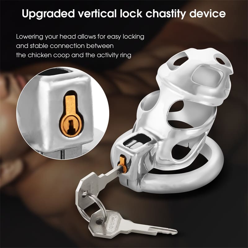 Lovesvibe Male Chastity Cage | Chastity Device with 3 Active Rings and Keys