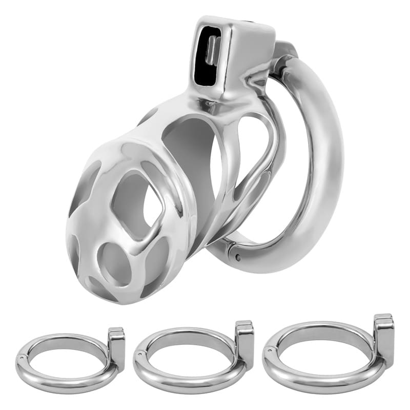 Lovesvibe Male Chastity Cage | Chastity Device with 3 Active Rings and Keys