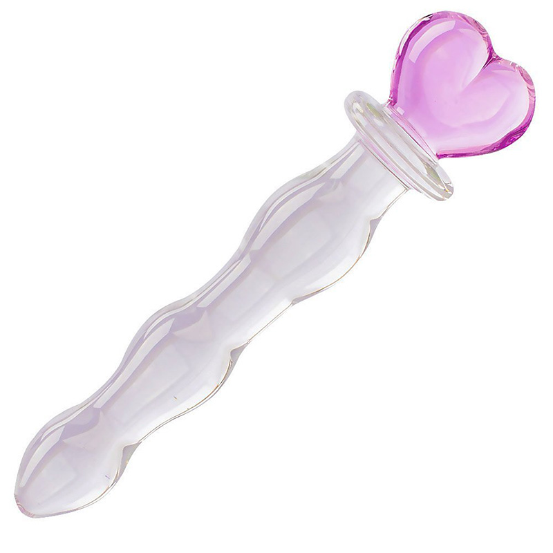 Lovesvibe Premium Crystal Glass Dildo, 8.3 Inch Anal Dildo for Women Masturbation