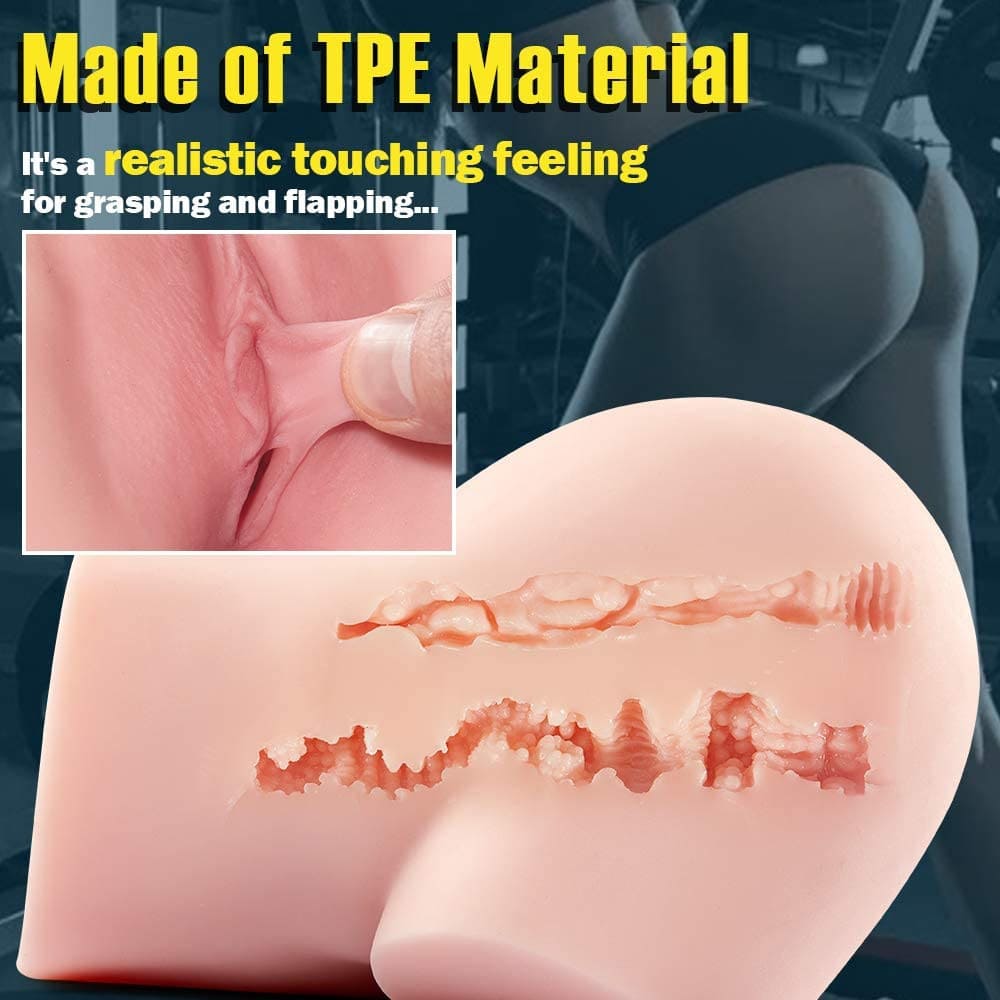 Lovesvibe Realistic Butt High-Flex & Soft Scale-Down Male Masturbator - 4.2LB