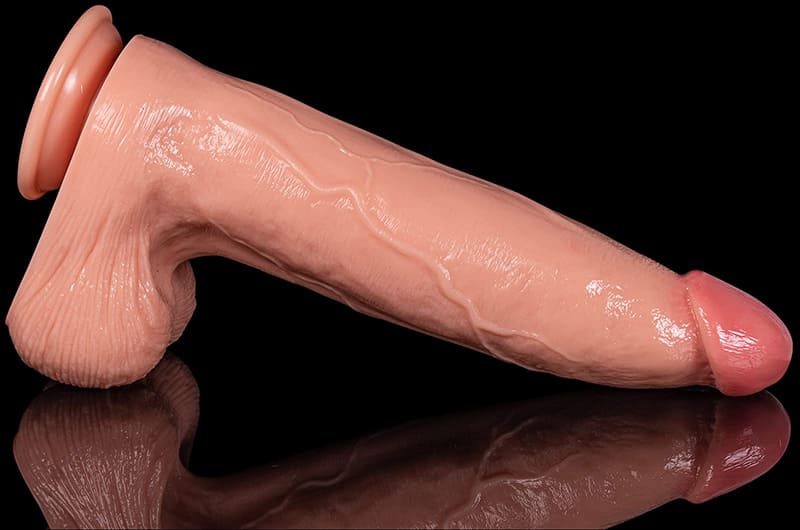 Lovesvibe realistic huge dildo, 13 inch big anal dildo for vaginal g-spot & anal play