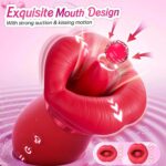 Lovesvibe 4 In 1 Rose Vibrator 10 Tongue Licking Sucking Nipple Toy G-Spot Vibrator