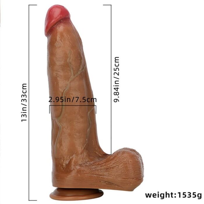 Lovesvibe silicone huge dildo, 13 inch extra large anal dildo for women masturbation