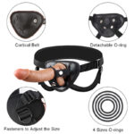 Lovesvibe Vibrating Realistic Strap-On Dildo with Detachable G-Spot Stimulator